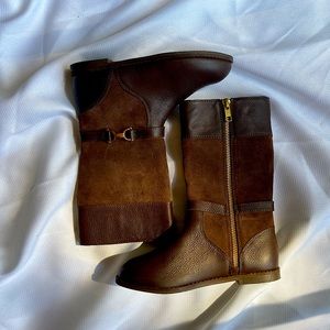 Chocolate leather Janie & Jack riding boot,size 13